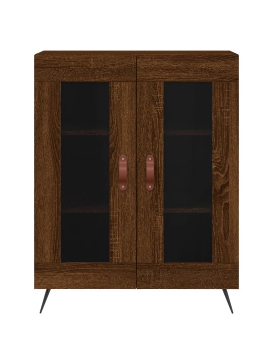 Skříň highboard hnědý dub 69,5 x 34 x 180 cm kompozitní dřevo