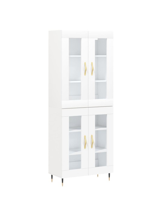 Skříň highboard bílá 69,5 x 34 x 180 cm kompozitní dřevo
