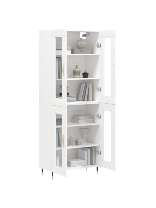 Skříň highboard bílá 69,5 x 34 x 180 cm kompozitní dřevo