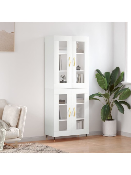Skříň highboard bílá 69,5 x 34 x 180 cm kompozitní dřevo