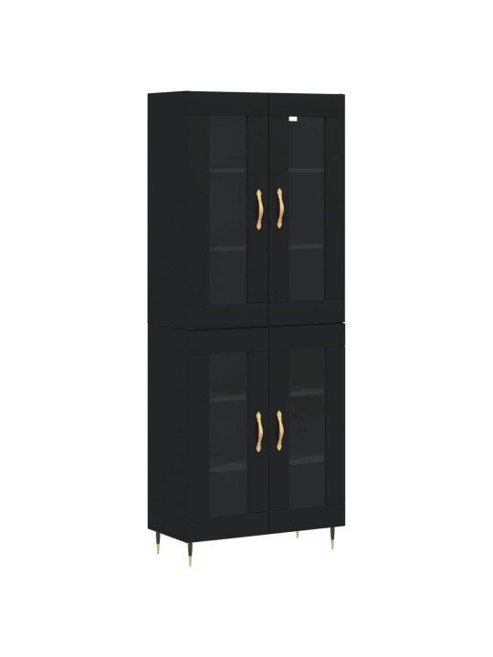 Skříň highboard černá 69,5 x 34 x 180 cm kompozitní dřevo