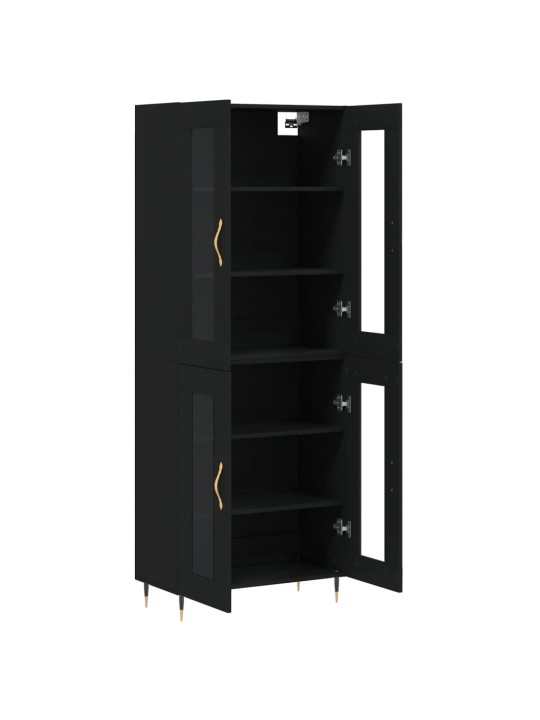 Skříň highboard černá 69,5 x 34 x 180 cm kompozitní dřevo