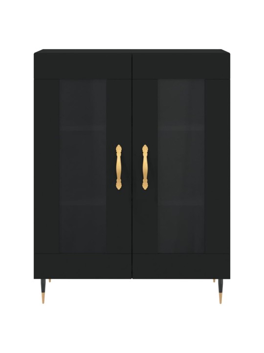 Skříň highboard černá 69,5 x 34 x 180 cm kompozitní dřevo