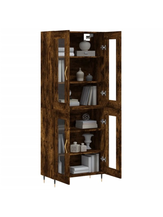 Skříň highboard kouřový dub 69,5 x 34 x 180 cm kompozitní dřevo