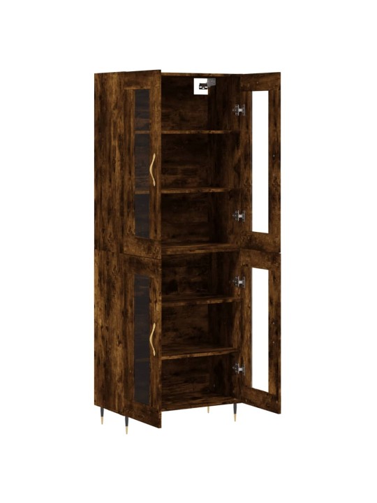 Skříň highboard kouřový dub 69,5 x 34 x 180 cm kompozitní dřevo