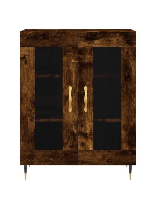 Skříň highboard kouřový dub 69,5 x 34 x 180 cm kompozitní dřevo