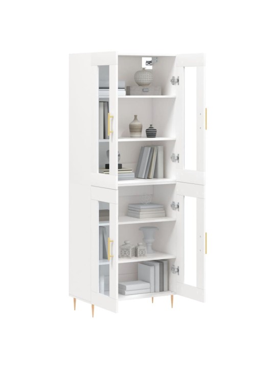 Skříň highboard bílá 69,5 x 34 x 180 cm kompozitní dřevo