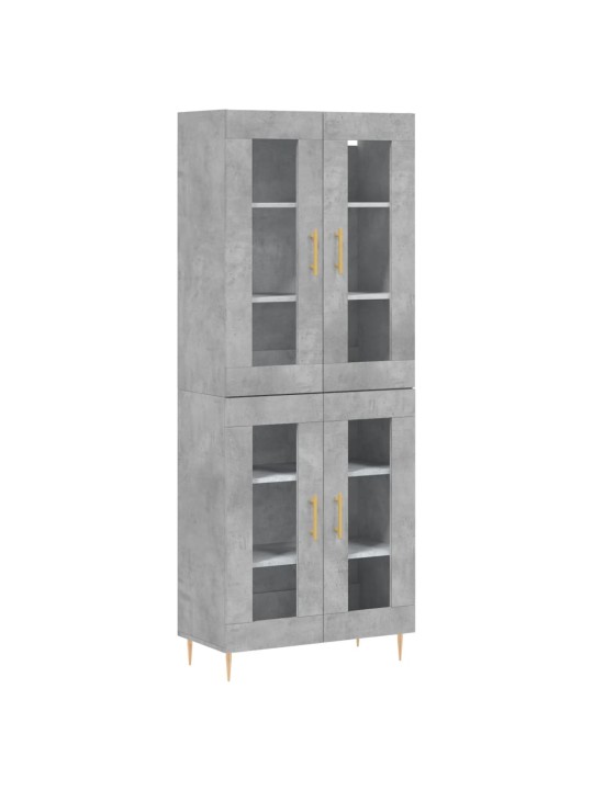 Skříň highboard betonově šedá 69,5x34x180 cm kompozitní dřevo