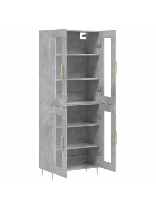 Skříň highboard betonově šedá 69,5x34x180 cm kompozitní dřevo