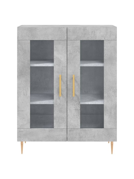 Skříň highboard betonově šedá 69,5x34x180 cm kompozitní dřevo