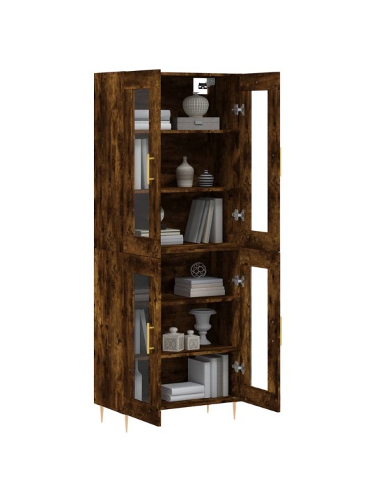 Skříň highboard kouřový dub 69,5 x 34 x 180 cm kompozitní dřevo