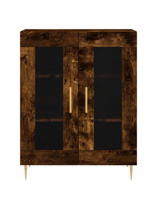 Skříň highboard kouřový dub 69,5 x 34 x 180 cm kompozitní dřevo