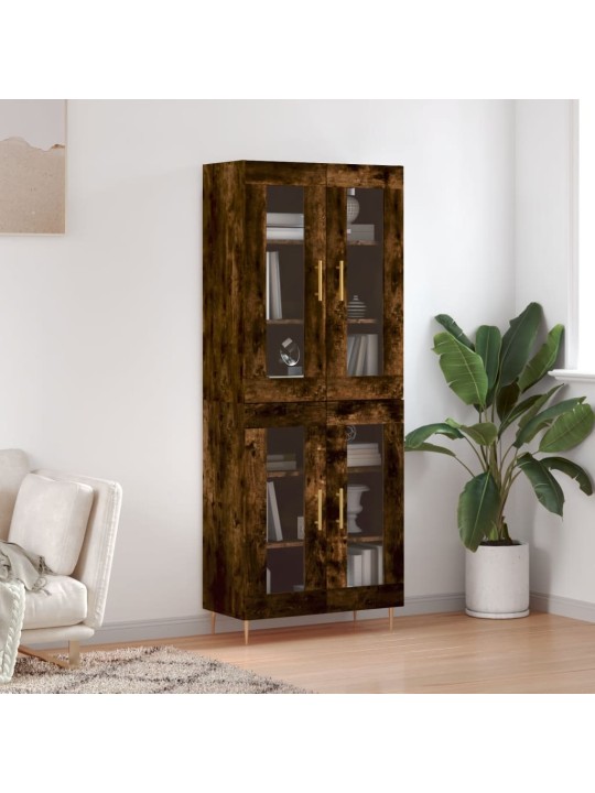 Skříň highboard kouřový dub 69,5 x 34 x 180 cm kompozitní dřevo