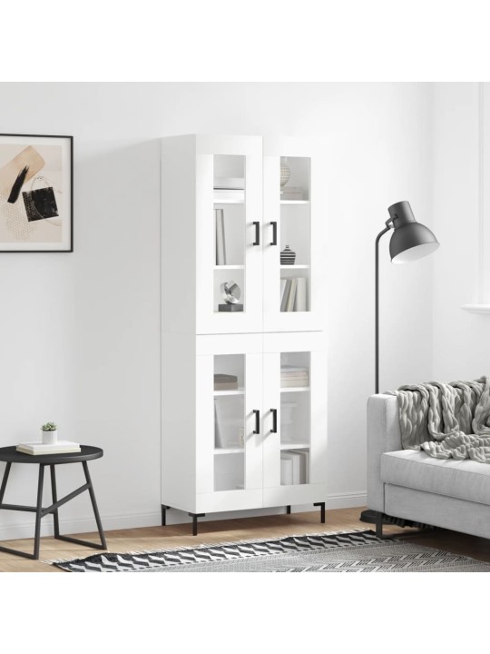 Skříň highboard bílá 69,5 x 34 x 180 cm kompozitní dřevo