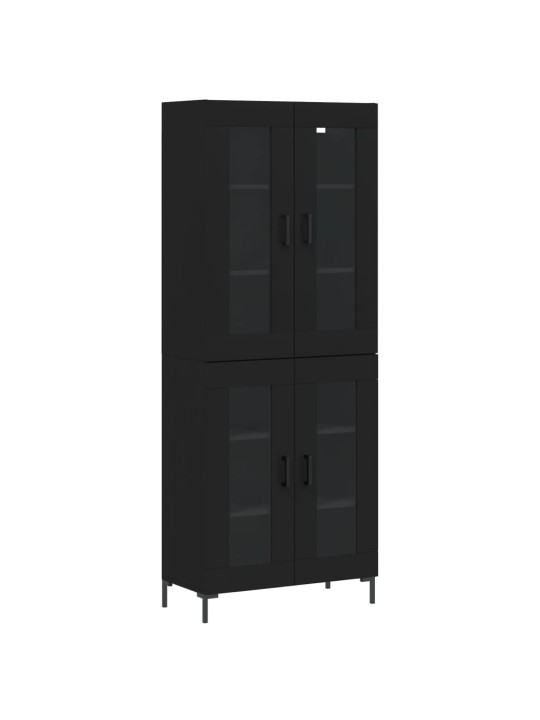 Skříň highboard černá 69,5 x 34 x 180 cm kompozitní dřevo