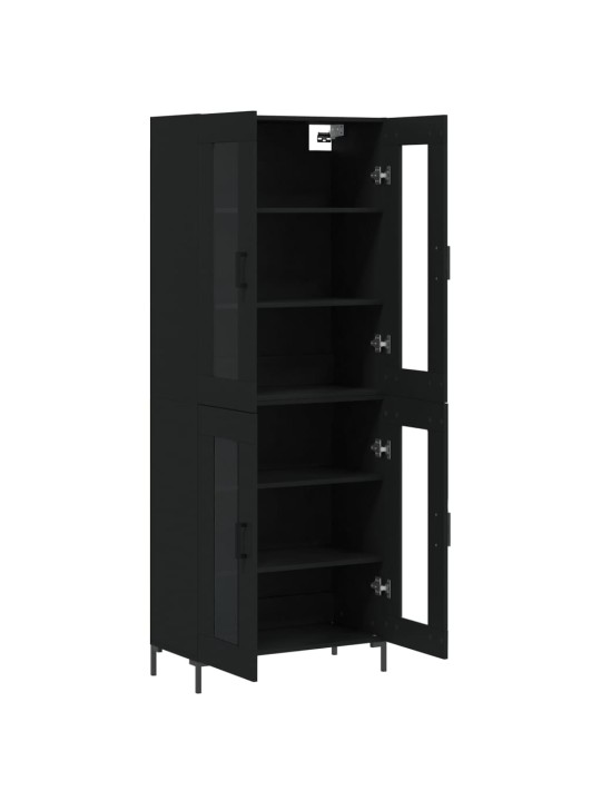 Skříň highboard černá 69,5 x 34 x 180 cm kompozitní dřevo