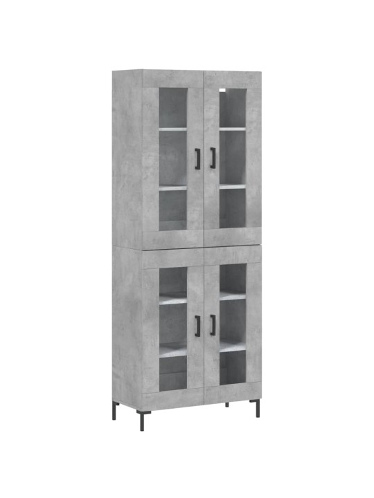 Skříň highboard betonově šedá 69,5x34x180 cm kompozitní dřevo