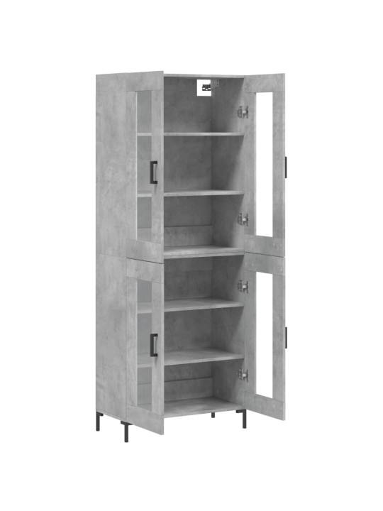 Skříň highboard betonově šedá 69,5x34x180 cm kompozitní dřevo