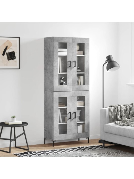 Skříň highboard betonově šedá 69,5x34x180 cm kompozitní dřevo
