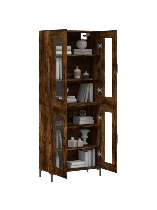 Skříň highboard kouřový dub 69,5 x 34 x 180 cm kompozitní dřevo