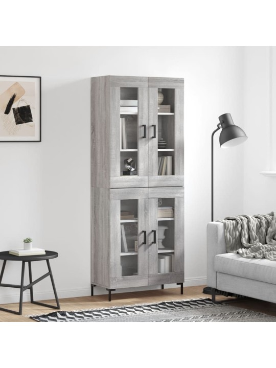 Skříň highboard šedá sonoma 69,5 x 34 x 180 cm kompozitní dřevo