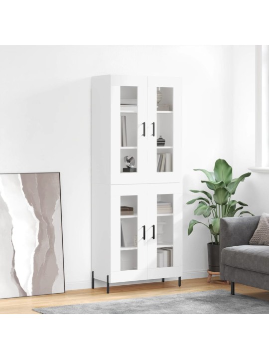 Skříň highboard bílá 69,5 x 34 x 180 cm kompozitní dřevo