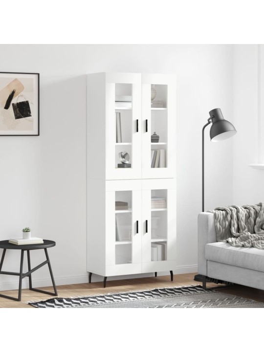 Skříň highboard bílá 69,5 x 34 x 180 cm kompozitní dřevo