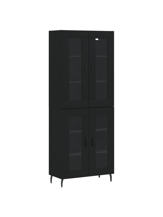 Skříň highboard černá 69,5 x 34 x 180 cm kompozitní dřevo
