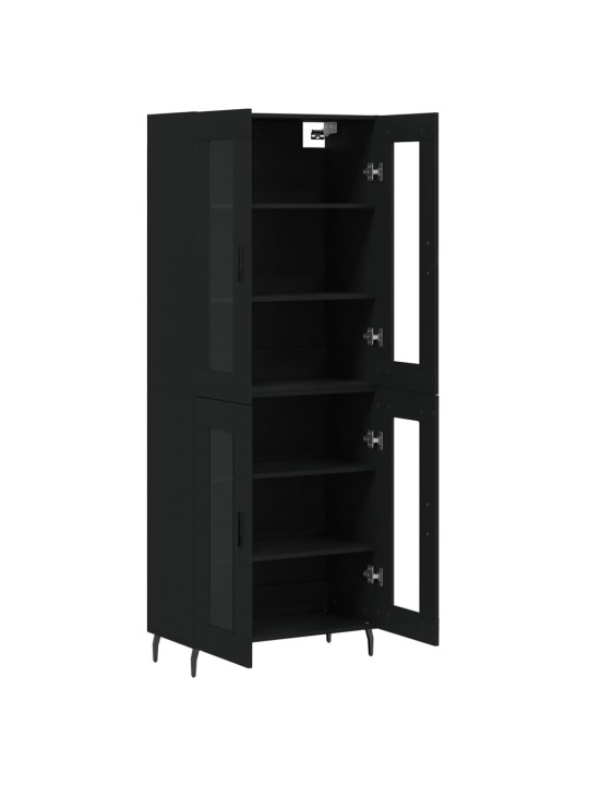 Skříň highboard černá 69,5 x 34 x 180 cm kompozitní dřevo