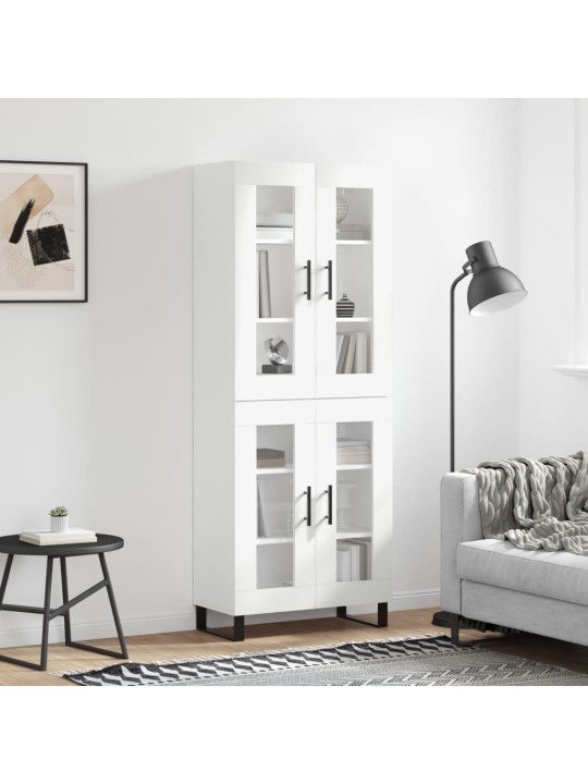 Skříň highboard bílá 69,5 x 34 x 180 cm kompozitní dřevo