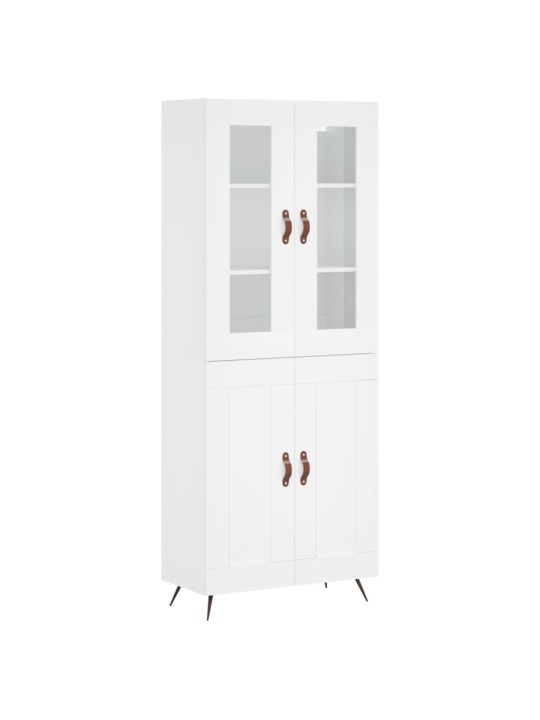 Skříň highboard bílá 69,5 x 34 x 180 cm kompozitní dřevo