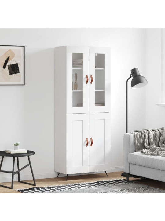 Skříň highboard bílá 69,5 x 34 x 180 cm kompozitní dřevo