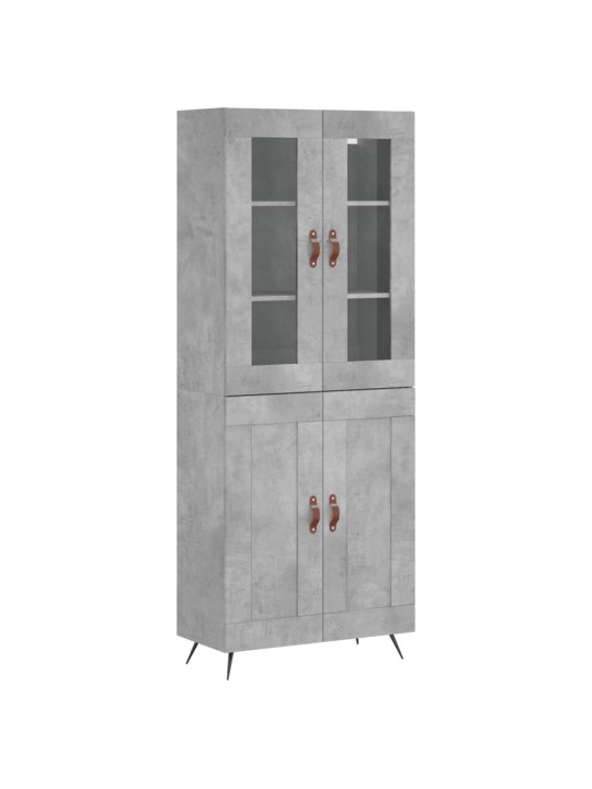 Skříň highboard betonově šedá 69,5x34x180 cm kompozitní dřevo