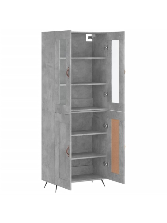Skříň highboard betonově šedá 69,5x34x180 cm kompozitní dřevo