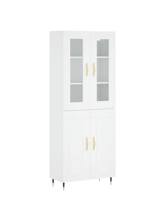 Skříň highboard bílá 69,5 x 34 x 180 cm kompozitní dřevo