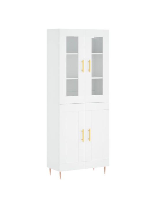Skříň highboard bílá 69,5 x 34 x 180 cm kompozitní dřevo