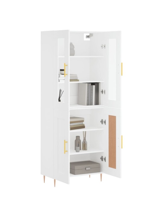 Skříň highboard bílá 69,5 x 34 x 180 cm kompozitní dřevo