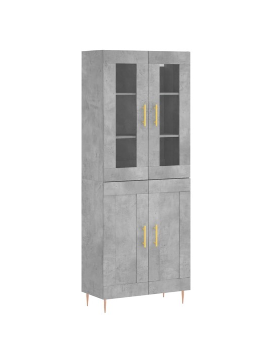 Skříň highboard betonově šedá 69,5x34x180 cm kompozitní dřevo
