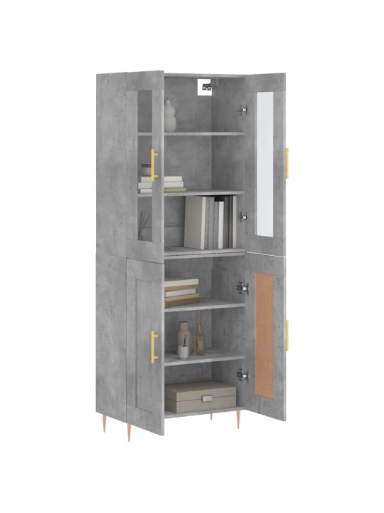 Skříň highboard betonově šedá 69,5x34x180 cm kompozitní dřevo
