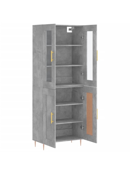 Skříň highboard betonově šedá 69,5x34x180 cm kompozitní dřevo