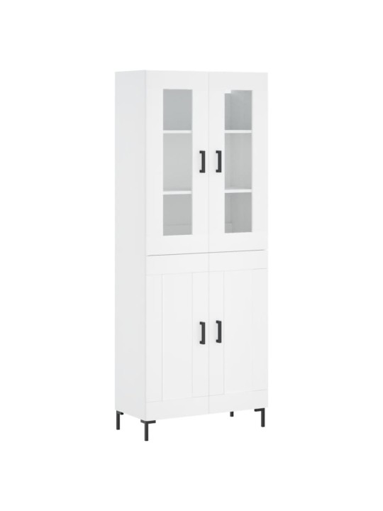 Skříň highboard bílá 69,5 x 34 x 180 cm kompozitní dřevo