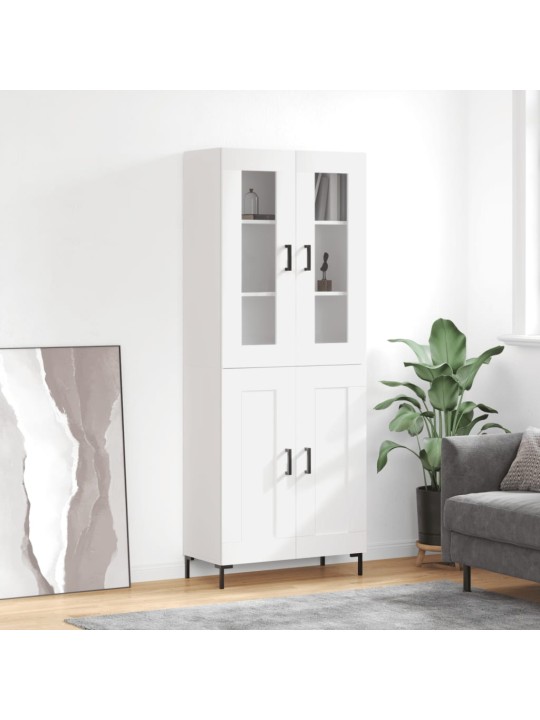 Skříň highboard bílá 69,5 x 34 x 180 cm kompozitní dřevo