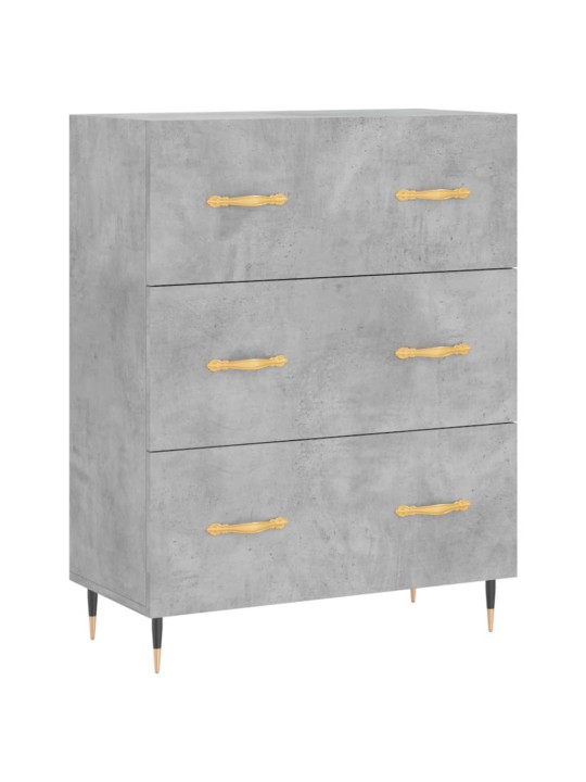 Skříň highboard betonově šedá 69,5x34x180 cm kompozitní dřevo