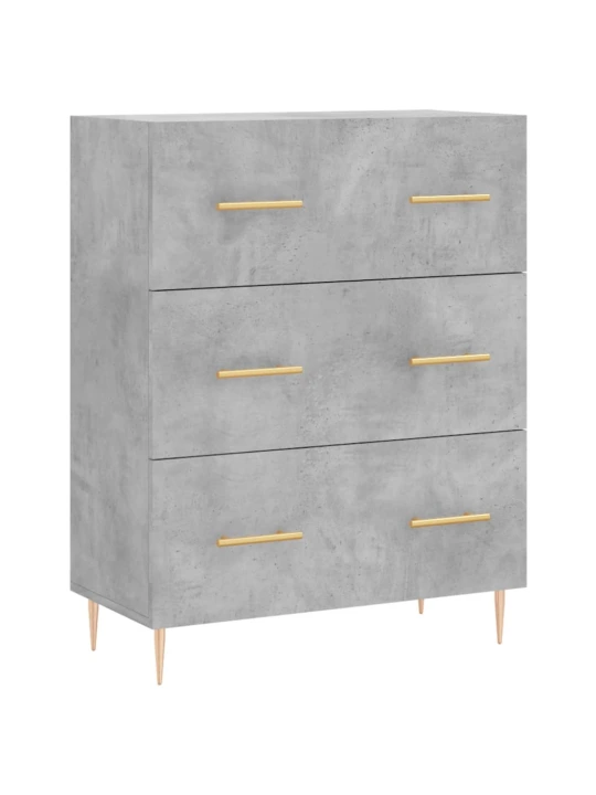 Skříň highboard betonově šedá 69,5x34x180 cm kompozitní dřevo