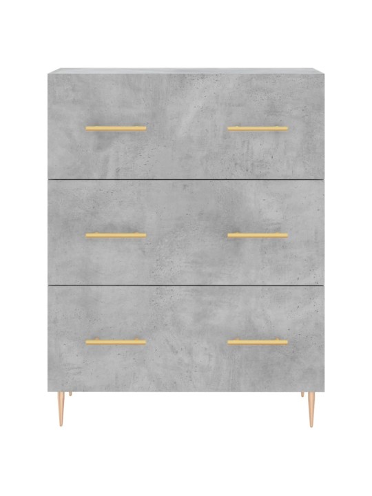 Skříň highboard betonově šedá 69,5x34x180 cm kompozitní dřevo