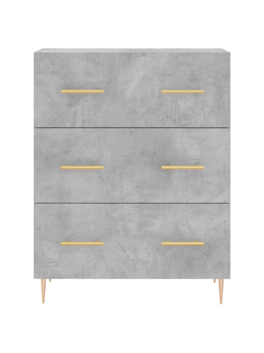 Skříň highboard betonově šedá 69,5x34x180 cm kompozitní dřevo