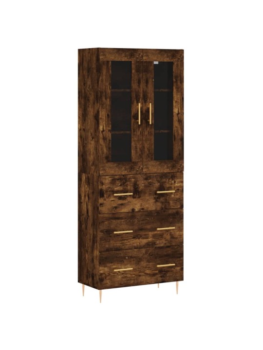Skříň highboard kouřový dub 69,5 x 34 x 180 cm kompozitní dřevo