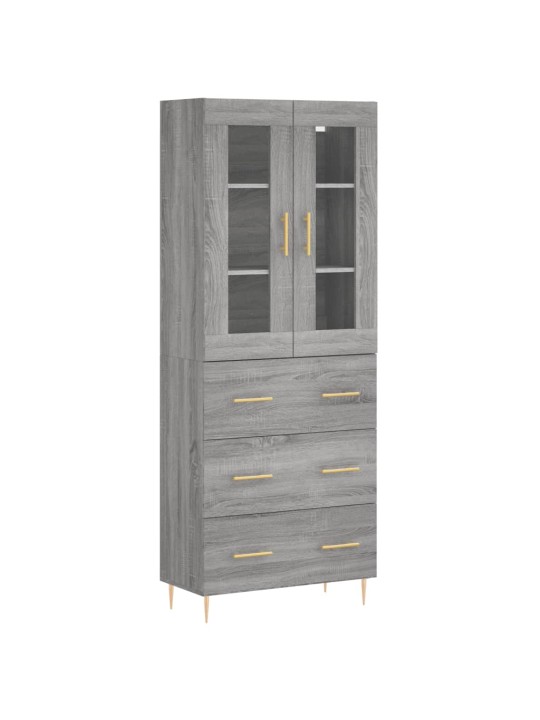 Skříň highboard šedá sonoma 69,5 x 34 x 180 cm kompozitní dřevo