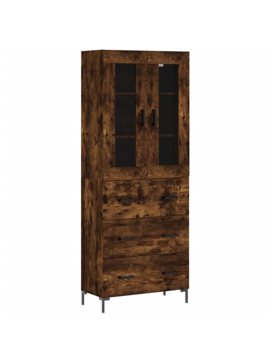 Skříň highboard kouřový dub 69,5 x 34 x 180 cm kompozitní dřevo