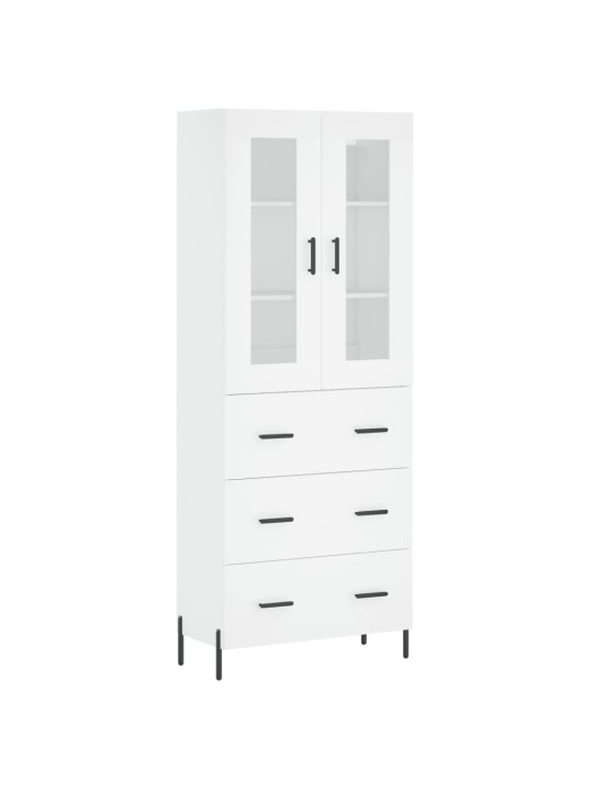 Skříň highboard bílá 69,5 x 34 x 180 cm kompozitní dřevo